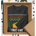 thumbnail image 3 of S4E Men's Fruit Cake Christmas Holiday Long Sleeve ShirtX-Large Black, 3 of 4