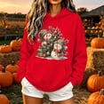 thumbnail image 2 of Zynoxe Womens Ugly Christmas Sweatshirt Adjustable Drawstring Hooded Sweatshirt Casual Long Sleeve Pullover Hoodie Fashionable Print Sweatshirt for Women with Kangaroo Pocket L, 2 of 6