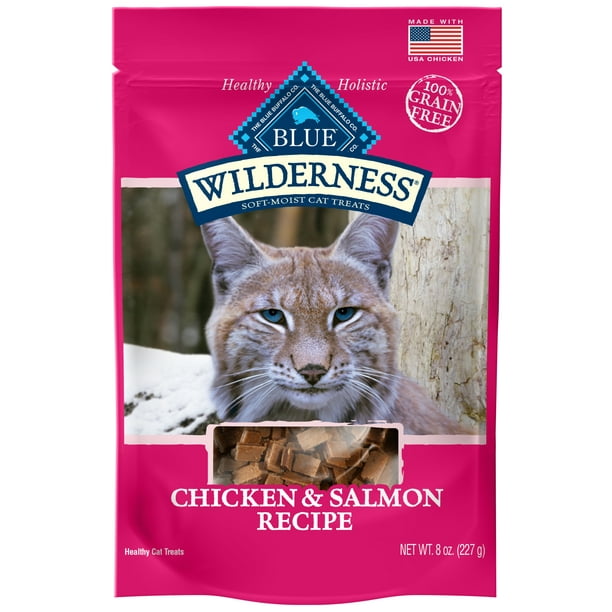 Blue Buffalo Wilderness Chicken & Salmon Grain Free Cat Treats, 8oz