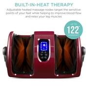 Best Choice Products Foot Massager Machine, Therapeutic Reflexology Massager w/ High-Intensity Rollers - Burgundy