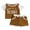 Brown, variant on Wassery Baby Boys Summer Outfits 6 12 18 24 Months Infant Letter Print Short Sleeve T-shirt Tops and Casual Contrast Color Shorts Set 2Pcs