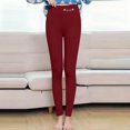 thumbnail image 6 of Xuniizn Fleece Lined Leggings Women, High Waisted Full Length Warm Yoga Pants, Stretchy Soft Cozy Winter Thermal Leggings, S-2XL, 6 of 9
