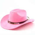 thumbnail image 1 of Western Style Cowboy Hat with Curved Brim for Outdoor Travel Riding and Everyday Casual Wear, 1 of 3