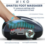 Miko Shiatsu Foot Massager with Heat Kneading and Rolling and Pressure Settings - Remote Control