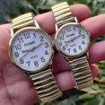 thumbnail image 3 of 12 14 16 18 20mm Stretch Expansion Stainless Steel Watch Band Retractable Strap Metal Elastic Watch Band Accessories Bracelet-gold, 3 of 5