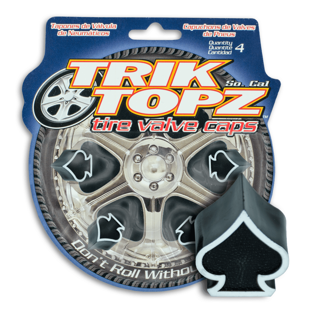 Trik Topz Spades Valve Cap Black