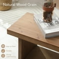 thumbnail image 3 of Solid Wood Entryway Bench - 31.5" Farmhouse Small Storage Bench, Rustic Narrow Bench Seat for Indoor, Entryway, Dining Room, Living Room and Hallway, Brown, 3 of 8