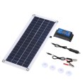 thumbnail image 2 of Yeacher DC 5V/18V Dual Output 20W Solar Panel with 2 USB Ports & Car IP65 Water Resistance /24V Solar Controller PWM Intelligent Regulator, 2 of 8