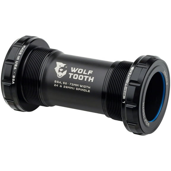 Wolf Tooth Bottom Bracket - English (BSA), 68/73mm, For 29mm Spindle, Black