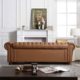 thumbnail image 5 of Ucloveria Faux Leather UpholsteredTufted Loveseat Couch, Chesterfield Armrest Sofa for Living Room Apartment, 5 of 6