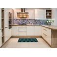 thumbnail image 6 of Ahgly Company Machine Washable Indoor Square Transitional Dark Cyan Green Area Rugs, 3' Square, 6 of 7