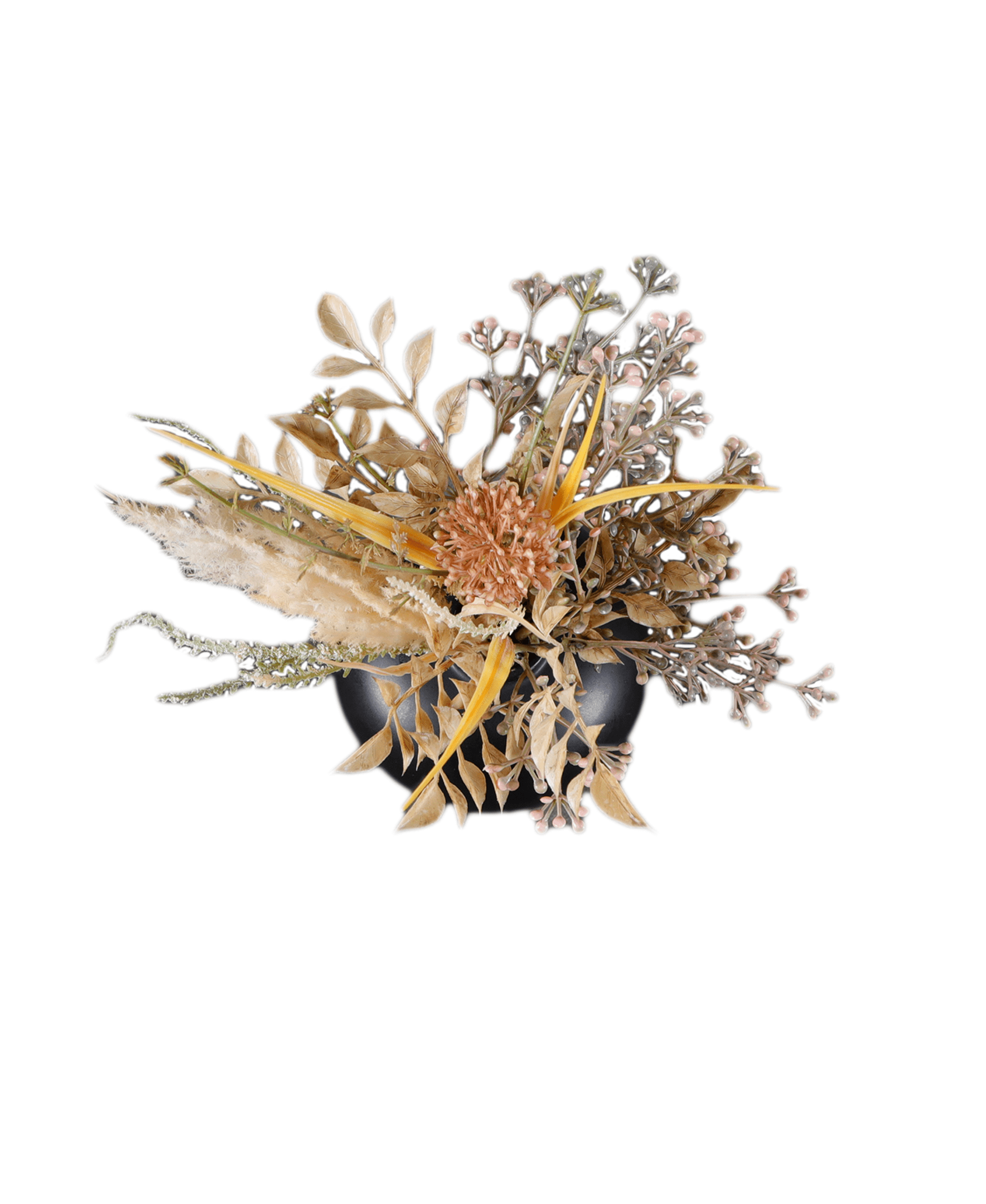 Home Decor Collection 13.3-inch Fall Leaves in Black Ceramic Vase – s Cozy Autumn Accent for Your Tabletop