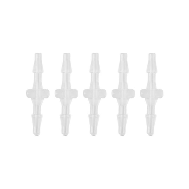 Conector de Tubería en Forma de I de 2 Vías de Plástico Unique Bargains 0.06" Claro 5 Pcs