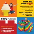 thumbnail image 3 of Jumbo Building Blocks - Yellow 48 pc Set for Kids Ages 3-8 for Indoor & Outdoor Play, 3 of 10
