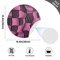thumbnail image 2 of Ryvnso Pink Checkered Grid Art Pattern Round Plate Mats Dining Table Placemat Set of 4 for Holiday Decoration, 2 of 7