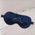thumbnail image 5 of Máscara de ojos de seda de doce constelaciones, forma facial ajustada a la tira de sujeción, correa para la máscara para dormir suave y cómoda (azul marino), 5 of 5