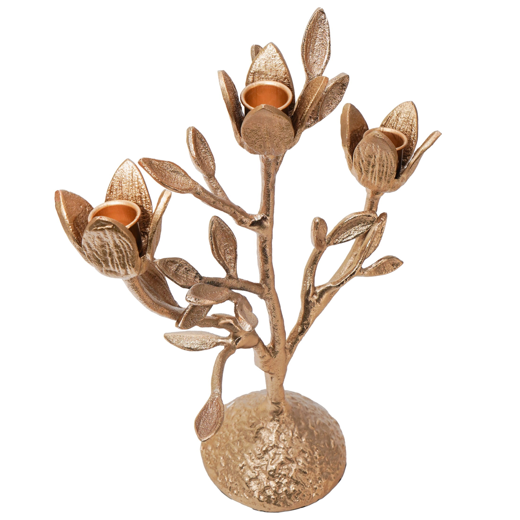 My Texas House Halloween 3-Light Branch Candle Holder, Gold, 12"