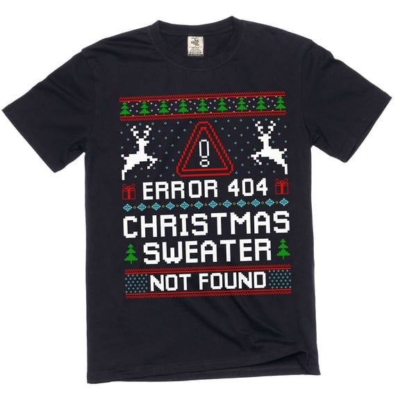 Christmas funny Error 404 Sweater not found T-shirt ugly sweater style Tee