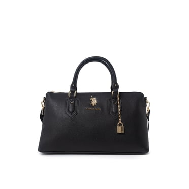 U.S. Polo Assn. Women's Lock Satchel, Black