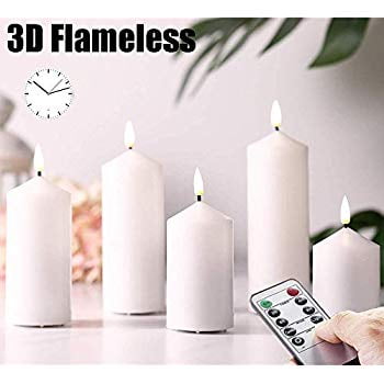 flameless flickering pillar