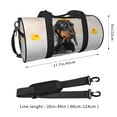 thumbnail image 4 of Gaeub Dachshund Sitting in Bathtub Lightweight Travel Cylinder Bag Gym Tote Bag Sports Training Duffle Bag with Pockets and Straps, 4 of 8