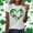 #123-White, variant on Haivin Women's St. Patrick's Day Print Short Sleeve T-Shirt, Festive Shamrock Design with Crew Neck, Casual Cotton Top for Holiday Parties and Everyday Wear