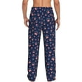thumbnail image 3 of Uemuo Star Dog Paw Pattern Men's Wide Leg Palazzo Lounge Pants with Pockets Light Weight Loose Comfy Casual Pajama Pants-X-Large, 3 of 9