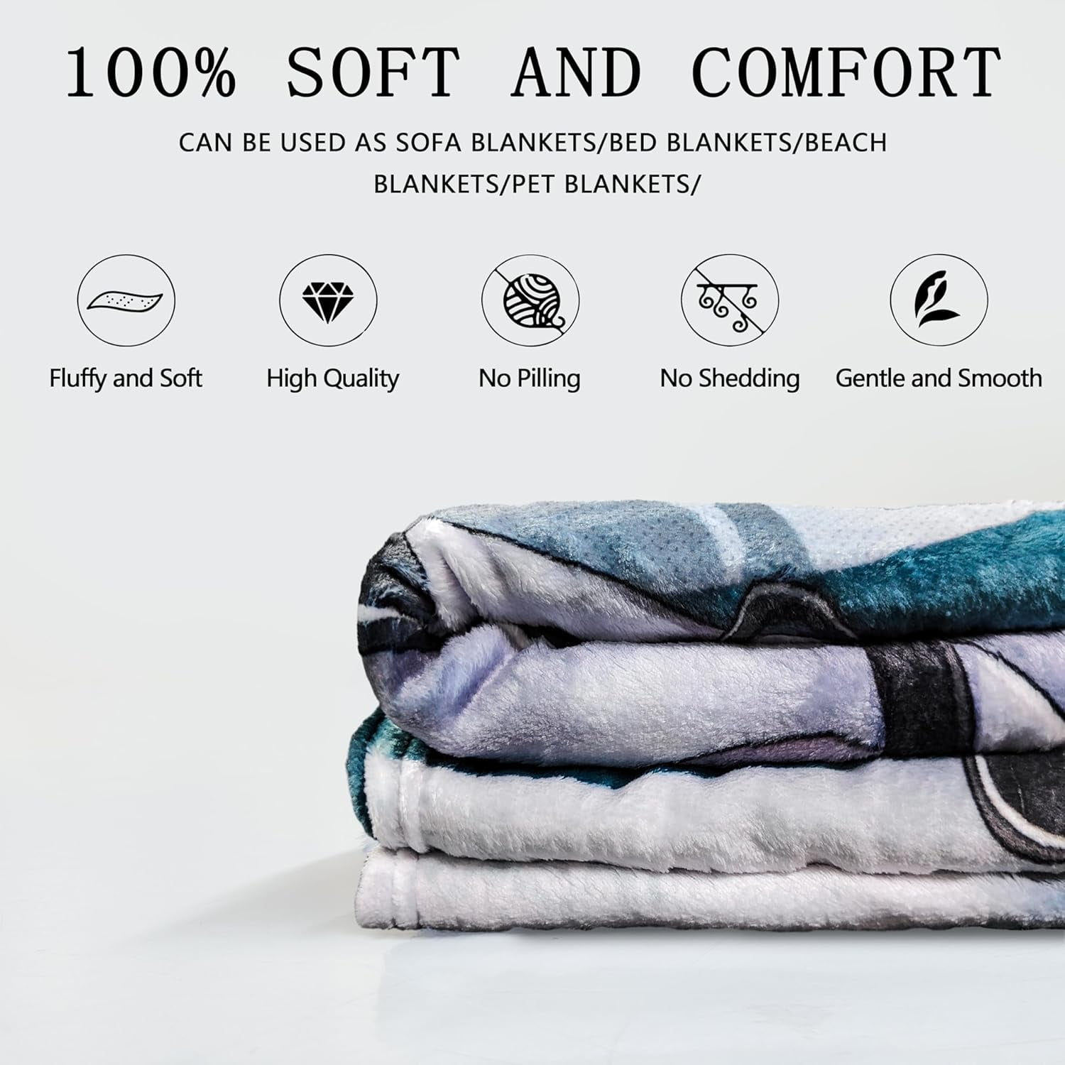 Philadelphia Football Blanket Classic Sherpa Double Layer Fabric Warm Blankets, Soft Flannel Throw Blankets for Football Fans Gifts 60" X 50"