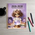 thumbnail image 6 of 2026-2030 Monthly Planner, Spiral Bound Agenda Book, Reading Themed Cover Calendar Notebook, Monthly Tab Organizer, Long Term Goal Tracking Journal, 5 Year Planner for Daily Schedule Planning, 6 of 7