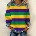 thumbnail image 3 of Camisetas de Manga Larga para Mujeres Blusa de Cuello Redondo Impresa de Carnaval de Ajuste Suelto con Poliéster Suave, Tops de Moda Casual para Uso Diario en Casa O Trabajo, 3 of 4