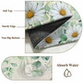 thumbnail image 6 of Round Rugs 4 Ft, Green Eucalyptus Leaves Non Slip Area Rugs for Kitchen Bedroom Entryway, Daisy Summer Botanical Washable Carpet Runner Rug Floor Mats for Bedroom Home Decor Watercolor, 6 of 9