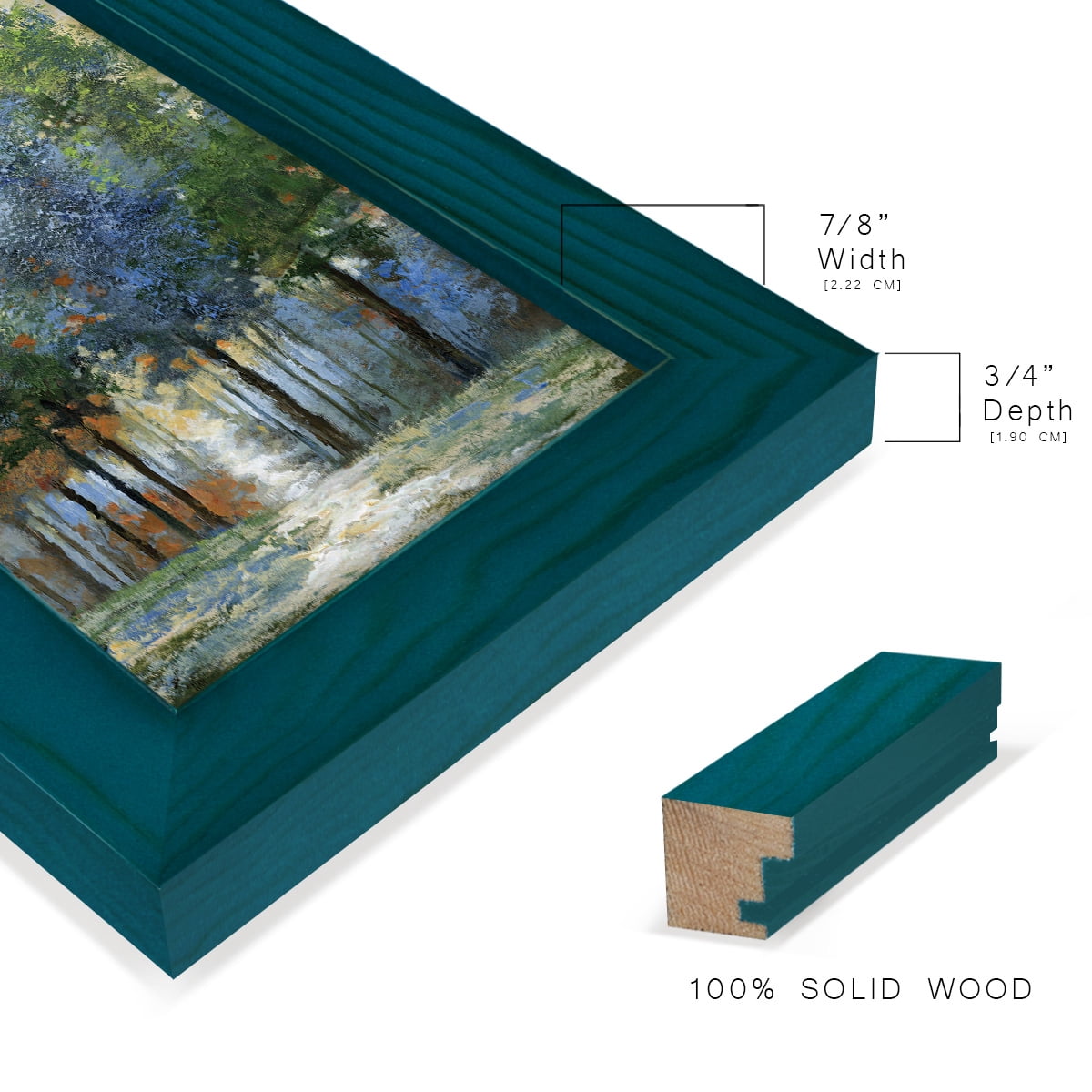 Afternoon Light -Framed Print w/glass-Ocean Blue