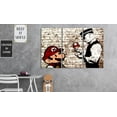 thumbnail image 2 of Tiptophomedecor Stretched Canvas Street Art - Banksy: Mario Bros On Torn Wall 3 Piece - Stretched & Framed Ready To Hang Art, 2 of 3