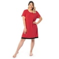thumbnail image 2 of Fruit of the Loom Women's Soft and Breathable Pajama Sleepshirt, Sizes S-5X, 2 of 7