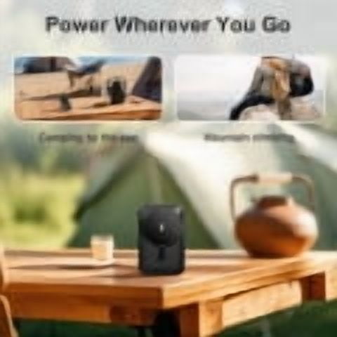 Magnetic Power Bank, 10000mAh Wireless Portable Charger with Foldable Stand, Magnetic Battery Pack with LED Display, 20W PD Fast Charging Compatible with iPhone 17 16 15 14 13 12, Black
