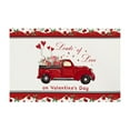 thumbnail image 2 of Valentine's Day Truck Door Mat Valentines Welcome Mat for Front Door Red Truckload of Love Rustic Farmhouse Mat Non-slip Washable Seasonal Holiday Floor Mat Indoor Outdoor Valentines Wdding Decor, 2 of 2