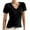 Black, variant on lmcalzta Womens T Shirt V Neck Summer Pajama Soft Comfy Underwear Lightweight Basic Tees Solid Blouses