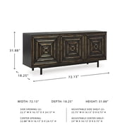 Signature Design by Ashley Fair Ridge Black & Brown Accent Cabinet