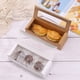 thumbnail image 4 of Rectángulo Caja de regalo del favor del banquete de boda Cajas de almacenamiento portátiles con tapa Caja de embalaje de la torta Hogar Cocina Almacenamiento y organización del hogar Marrón Ounissouiy HA081347-01, 4 of 6