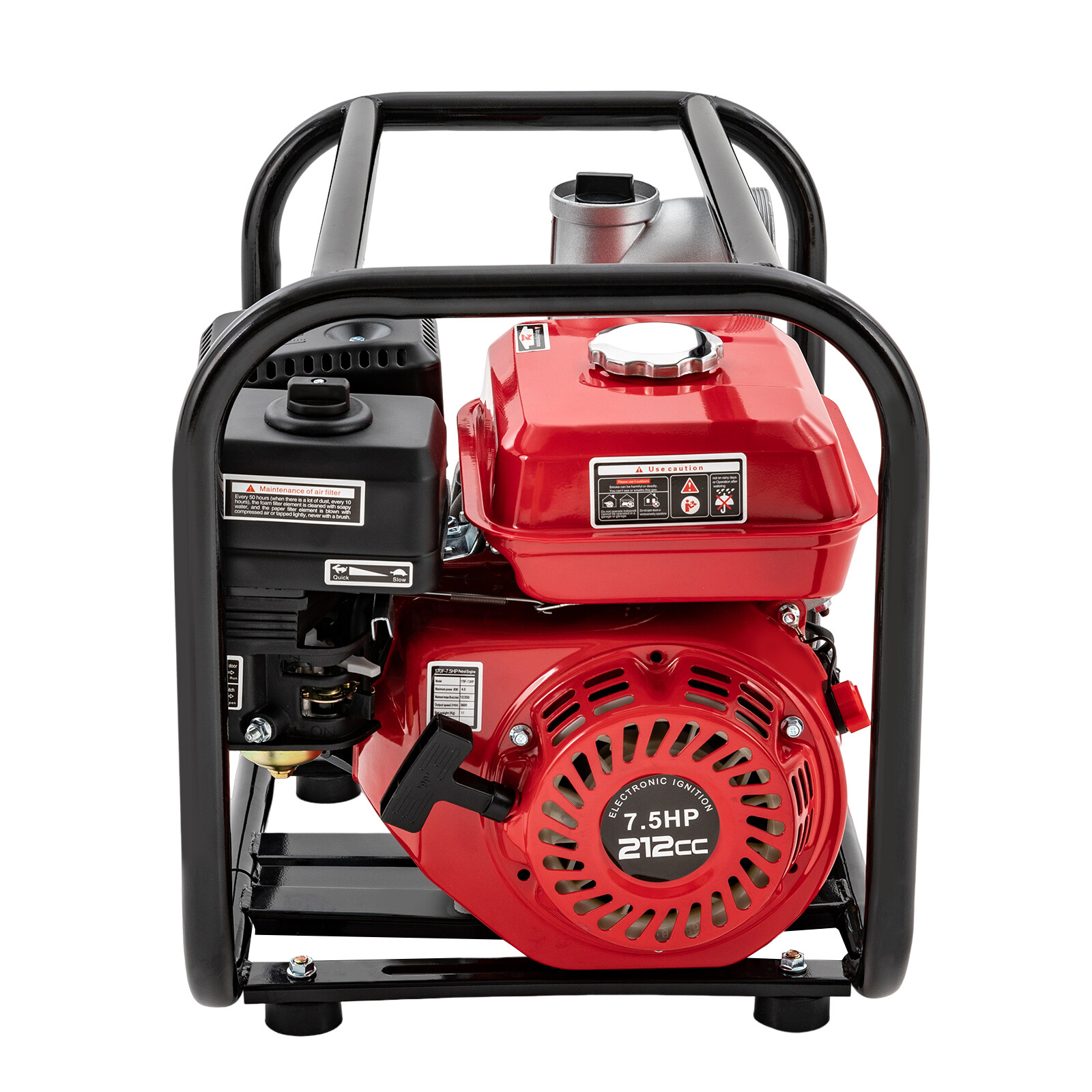 Gasoline Water Pump 7.5HP 212CC, 3Inch 1236ft³/h High Pressure for Farm Irrigation Fire Rescue
