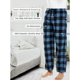 thumbnail image 3 of DG Hill Mens Pajama Pants, Fleece Pajama Bottoms with Pockets, Plaid or Camo Mens Sleep Pants, 3 of 9