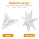 thumbnail image 3 of Pantalla de papel compacta con forma de estrella, cubierta decorativa de 45 cm, hueca, para ventana, hogar, dormitorio (blanca), 3 of 5