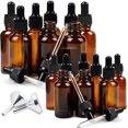 thumbnail image 1 of GHSDFBB 16 Amber Glass Dropper Bottles for Essential Oil, 8 pack (30ml) Amber Bottles With Glass Eye Dropper, 8 pack (50ml) Amber Bottles With Glass Eye Dropper, with 2 Stainless Steel Funne, 1 of 6