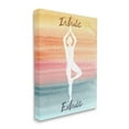thumbnail image 3 of Stupell Industries Inhale Exhale Soothing Yoga Pose Watercolor Effect Canvas Wall Art, 24 x 30, Design by Kate Eldridge, 3 of 5