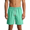 thumbnail image 2 of DayScoop Men's Solid Color Shorts Summer Shorts Fashion Elastic Waist Drawstring Zippered Pocket Casual Sporty Work Trouser Plus Size, 2 of 6