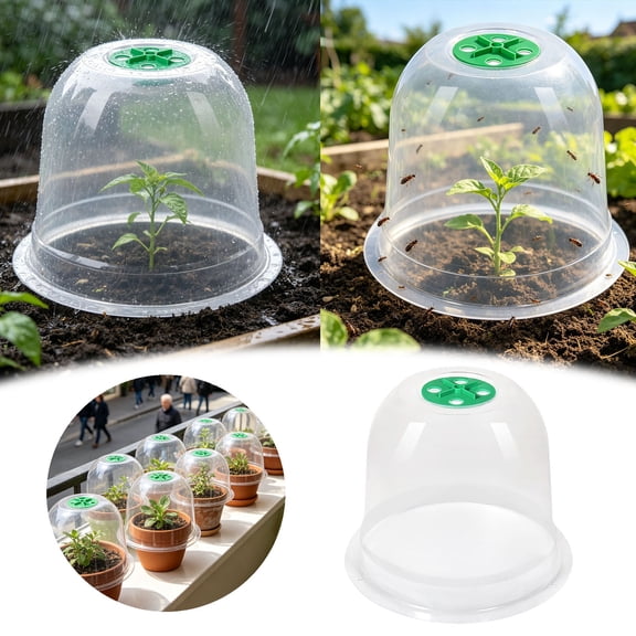Leeye Cover Frost Ventilation Holes X1 Cold Dome Garden Protector Transparent for Greenhouse Indoor Outdoor Garden Balcony Nursery Home