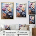 thumbnail image 4 of Designart "Expressing Cornflowers In Purple Tones" Cornflowers Floater Framed Wall Art Living Room, 4 of 5