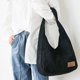 thumbnail image 5 of Bolso de mano de pana para mujer, bolso hobo retro de gran capacidad, bolso de compras suave (negro), 5 of 8