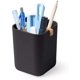 thumbnail image 5 of Soporte de bambú para cepillos de dientes, recipiente antibacteriano para cepillos de dientes para baño, vaso compacto para cepillos de dientes para un fácil almacenamiento (negro), 5 of 5