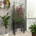 thumbnail image 4 of Costway Raised Garden Bed Planter Box with Climbing Trellis Water Level Indicator, 4 of 10